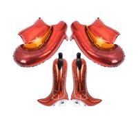 4 Pièces Ballons de Cowboy de L'ouest Marron, Chapeau et Botte | Feuille Aluminium, Décorations de Fête et Accessoires Photo, Fond pour Anniversaire, Style Occidental