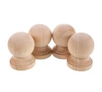 4 Pièces Balustre en Bois Brut Décoratif Européen, Colonne Romaine | Petit Format, Détails de Rambarde en Gourde, Usage Mobilier et Décoration