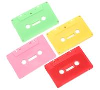 4 Pièces Bande Audio DIY Cassette Vierge en Plastique | K7 Audio Vierge, Décor de Cassette, Boîtier Vide Compact, Salon et Bureau