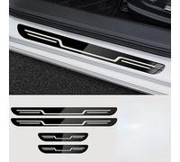 4 Pièces Bande de Seuil de Porte en Acier Inoxydable Automobile pour Citroen C3 I Picasso 2008-2013, Protection Seuil de Porte Voiture(Black)
