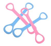 4 Pièces Bande Élastique de Yoga 8, Latex Épaissi pour Débutantes | Grip Antidérapant et Doux, Entraînement Musculaire, Dos et Épaules, Pause Bureau ou Voyage
