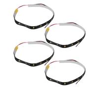 4 Pièces Bande LED Voiture 12v 1,2w Jaune, Adhésif | Montage par Adhésif, Performance Fiable, pour Tableau de Bord et Décoration de Véhicule
