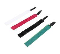 4 Pièces Bandeau de Sport Antidérapant, Élastique | Tissu Peluche et Corde Élastique, Maintien Simple et Généreux, pour Exercices, Hommes et Femmes
