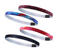 4 Pièces Bandeau de Sport Antidérapant Fin pour Course et Yoga | Silicone, Polyester et Spandex, Respirabilité, Souple et Solide, Style Simple et Généreux