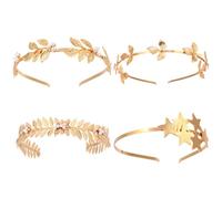 4 Pièces Bandeau Perlé Or Élégant pour Femmes et Filles, Coiffure | Style Chic pour Bal, Anniversaire et Cérémonie, Perles Délicates, Accessoire Cheveux Mariage Champêtre