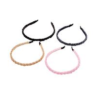 4 Pièces Bandeaux Élastiques à Perles Colorées Lot de Accessoires pour Noir Parfait pour Mariages et Fêtes
