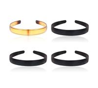 4 Pièces Bandeaux Pour Femmes, Bandeaux Pour Femmes Antidérapants, Bandeaux De Lavage Du Visage, Bandeaux De Maquillage, Bandeaux En Plastique Uni, Bandeaux Larges Confortables