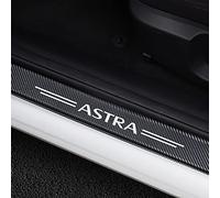 4 Pièces Bandes Protection Seuil Voiture pour OP-el Astra J H G K Plinthes Accessoires, Autocollante de Anti-Rayures de Bord de Porte en Fiber Carbone,White