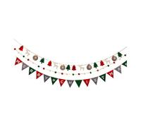4 Pièces Bannière Noël Décoration LED Fête Suspendue Drapeau Feutrine Papier Convient Maison Bureau Célébration Mariage Événement, Style C