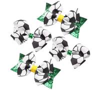 4 Pièces Barrette Cheveux Football Nœud Pailleté Métal