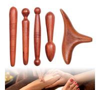 4 Pièces Bâton En Bois Réflexologie, Baton De Massage, Ensembles D'outils De Massage, Bâtons De Massage En Bois Pour Massage Professionnel Des Jambes,Des Épaules,Du Dos Et L'acupuncture
