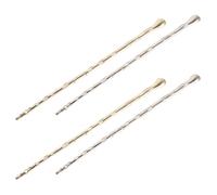 4 Pièces Bâtonnets Métalliques Argentés, Style Vintage | Alliage à Finition Métallique, Maintien Solide sans Casse, Forme Baguette, pour Étudiantes, Demoiselles D’honneur, Voyages