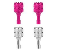 4 Pièces Bâtons de Contrôleur de Drone, Joystick de Contrôle de Drone Détachable Pouce à Bascule Remplacement pour DJI Mini 3 Pro DJI Contrôleur Intelligent RC Accessoires (Argent, Rose Rouge)