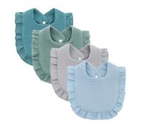 4 Pièces Bébé Bave Bavoir Rot Tissu Confortable Salive Serviette 2 Couches Nouveau-nés Dentition Serviette Infantile Bouche Essuyer Tissu Dentition Bavoir