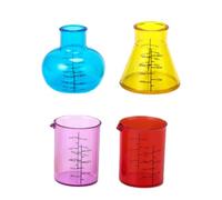 4 Pièces Béchers Gradués De Laboratoire Tasse À Mesurer En ABS Transparent Avec Échelle Outil De Mesure De Liquide Pour La Cuisine Cuisson Projet Éducatif Tasse À Mesurer Claire