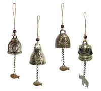 4 Pièces Bénédictions des Carillons Feng Shui, Cloche Dragon Feng Shui, Métal Carillons Éoliens Vintage, Feng Shui Cloche Bénédiction, Chinoise Traditionnelle Carillon à Vent, pour Jardin Intérieur