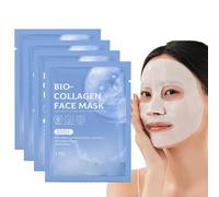 4 Pièces Bio Collagen Overnight Mask, Bio Collagen Real Deep Mask, Masque de Nuit Anti-rides, Masque Hydratant au Collagène Soluble pour Hydrater, Antirides, Nettoyer