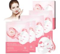 4 Pièces Bio-Collagen Real Deep Mask, Bio Collagen Mask Korean, Masque de Nuit Collagène, Masque Bio Collagene Visage, Masque de Nuit Hydratant et Nourrissant