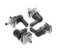 4 pièces Black Universal Saddlebag Lever Lock Bolts & Nuts Kit Compatible avec des motocycles touristiques et des modèles similaires