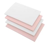 4 Pièces Bloc de Sculpture en Caoutchouc Tpr Rose Blanc 15x10x0,6 | Projets DIY et École, Matière Souple à Tailler, Couleur Unie, Usage Polyvalent
