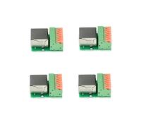 4 Pièces Bloc de Terminaison Réseau RJ45, 8 Broches, Montage sur Rail DIN Sans Outil, Prise Réseau Cat.5e Terminal Horizontal