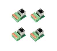 4 Pièces Bloc de Terminaison Réseau RJ45, 8 Broches, Montage sur Rail DIN Sans Outil, Prise Réseau Cat.5e à Connexion Rapide