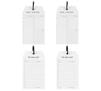 4 Pièces Bloc-notes de Planification Mémo Agenda Blanc en Papier