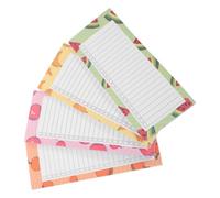4 Pièces Bloc-notes Magnétique Cases à Cocher Motif Fruit | Dos Entièrement Magnétique, Papier, Cuisine et Bureau, Convient aux Cloisons et Tableaux Blancs