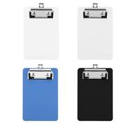 4 Pièces Bloc-Notes Presse-Papiers en Plastique, Presse-Papiers, Bloc-Notes 15 x 10 cm, Presse-Papiers Portable pour Blocs-Notes, Reçus, Listes de Poche (Quatre Couleurs)