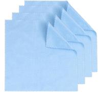 4 Pieces Blue Musical Instrument Polishing Cloths, Blue Cleaning Cloths, Musical Instrument Cleaning Cloths For Guitar, Violin, Piano, Brass, Trumpet, Saxophone, Horizontal Flute, Tin Whistle (Blue)