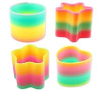 4 pièces bobine arc-en-ciel magique pour enfants bobine de plume fraîche spécialement formée bobine arc-en-ciel, adapté pour les enfants à jouer
