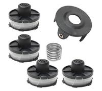 4 pièces Bobines de fil de rechange pour coupe-herbe,1 ressort,1 couvercle bobine,Compatible avec Makita,Remplacement 18V dur181/RF/Z,195858-1/196145-9 Tondeuse à gazon bobine filetée de rechange pour