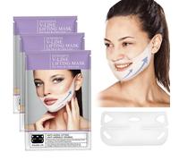 4 Pieces/Boîte 4d Double V Visage Forme Tension Raffermissant Masque Minceur Eliminer L'?Deme Levage Mince Masques Pour Le Visage Outil De Soin Du Visage Livraison Directe