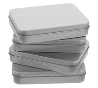 4 Pièces Boîte à Patchs en Fer-blanc à Charnière, Compacte | Couvercle Rabattable, Fermeture Ajustée, Fluide, Protège Poussière, Usage