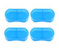 4 Pièces Boîte à Pilules Portable à 2 Compartiments | Format Compact pour Voyage, Léger et Simple à Glisser une Valise, Fermeture Pratique