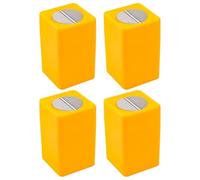 4 Pièces Boîte à Rasoir ABS Jaune pour Lames de Sécurité | Rangement Sûr pour Lames Usagées, Anti-corrosion, Limite les Contaminations, pour Ateliers et Salons