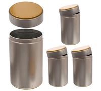 4 Pièces Boîte À Thé En Métal Vintage Pot À Café Avec Couvercle Hermétique Conteneurs De Stockage De Nourriture Étanches Pour Le Sucre En Vrac Thé Café Bonbons