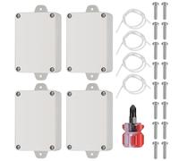 4 Pièces Boite de Derivation Etanche Exterieur IP65, Boitier Electrique en Plastique, Boîtier de Projet électroniques, Boîtier de Jonction Distribution, avec Oreille Fixe(grisetblanc, 85X58X33MM)