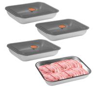 4 Pièces Boîtes De Conservation Alimentaire En Acier Inoxydable Boite De Rangement Cuisine Avec Couvercle Boite Alimentaire [Ji153]