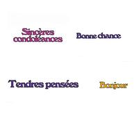 4 pièces Bonne chance Tendres pensées Sincères condoléances Bonjour Matrice De Découpe Pour La Fabrication De Cartes Scrapbooking Papier Artisanat À La Main Gaufrage Pochoir