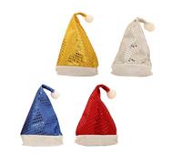 4 Pièces Bonnet de Père Noël pour Adultes à Paillettes, Accessoire de | Tissu à Sequins, Couleur Vive, Style Chic et Charmant, pour Photos, Costumes et Tenues de Fête Style Aléatoire
