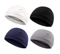 4 Pièces Bonnet Uni, Chapeau De Sport De Plein Air Élastique, Chapeau En Polaire Chaud, Chapeau De Sport, Chapeau De Course, Chapeau De Cyclisme Chaud, Chapeau De Ski Respirant Et Confortable