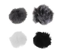 4 pièces Bonnette Anti-Vent pour Micro, Fourrure, Protection extérieure | Tissu et Fleece, pour Micro-Cravate et Col de Chemise, Créateurs Vidéo, Reportage Terrain