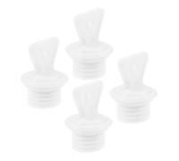 4 Pièces Bouchon de Rechange, Caoutchouc, Fermeture Étanche 21 MM | Embout Vissable Blanc en Silicone, Pièce Solide pour Paquet à Eau Chaude, Usage Domestique et Apaisement Musculaire