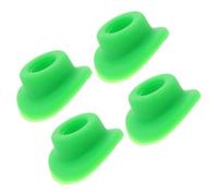4 Pièces Bouchon de Valve Moto en Silicone Vert Clair, Étanche