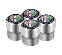 4 Pièces Bouchon de Valve pour Alfa Romeo Giulia Spider GT Mito Stelvio,Bouchon de Valve pour Une Pression Stable des Pneus,Accessoire Voiture Tuning,Capuchon Antipoussière,Grey