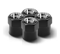 WDXIA 4 Pièces Bouchon de Valve Voiture pour Alfa Romeo Stelvio avec Joint D'étanchéité, Accessoire de Pneu, Aluminium Tyre Valve Dust Caps