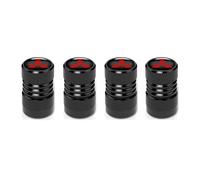 4 Pièces Bouchon de Valve Voiture pour Mitsubishi Eclipse Cross 2018-2025, Bouchons Valve Pneu avec Joint D'étanchéité Capuchons Valve,Bla-CK