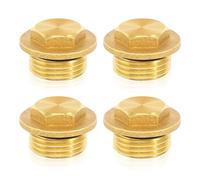 4 Pièces Bouchon en Laiton Bouchons en Laiton 1/2" Bouchon Aveugle pour Raccord de Tuyau Chauffage et Système D'eau Potable