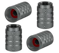 4 Pieces Bouchon Valve Pneu Voiture en Aluminium pour Opel Astra K Schrägheck AB Bj. 10/2015 -, Protection Contre la Poussière Accessoire de Décoration de Voiture,Black